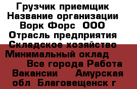 Грузчик-приемщик › Название организации ­ Ворк Форс, ООО › Отрасль предприятия ­ Складское хозяйство › Минимальный оклад ­ 30 000 - Все города Работа » Вакансии   . Амурская обл.,Благовещенск г.